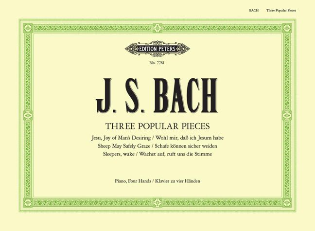 Johann Sebastian Bach: Three Popular Pieces: Piano Duet: Instrumental Album