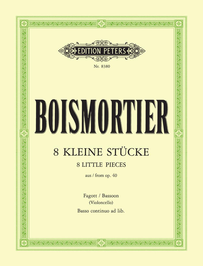 Joseph Bodin de Boismortier: 8 Little Pieces from Op.40: Bassoon: Instrumental