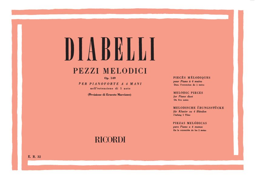 Anton Diabelli: Pezzi Melodici Nell Estensione Di 5 Note  Op. 149: Piano Duet