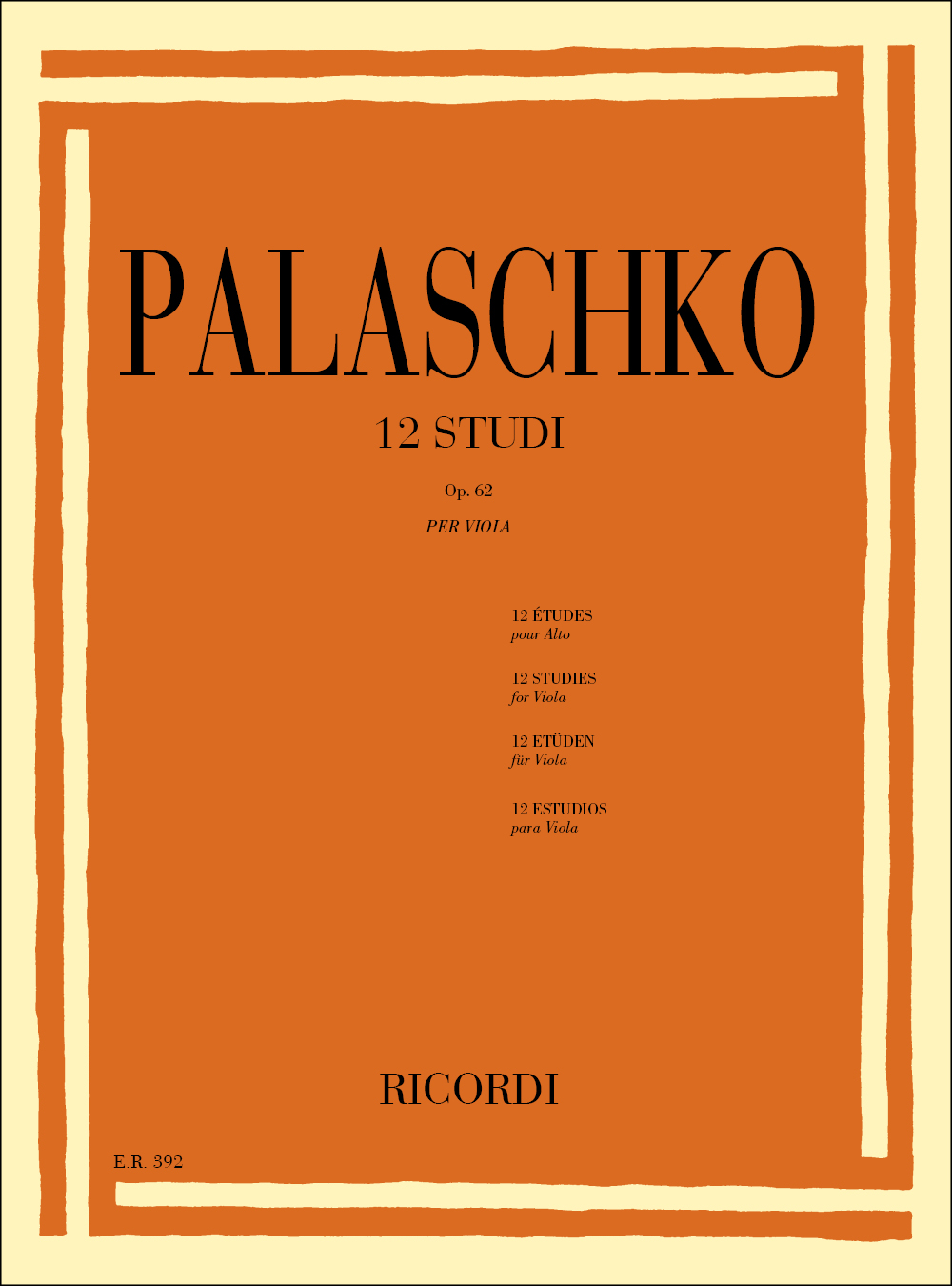 Johannes Palaschko: 12 Studi Op. 62: Viola