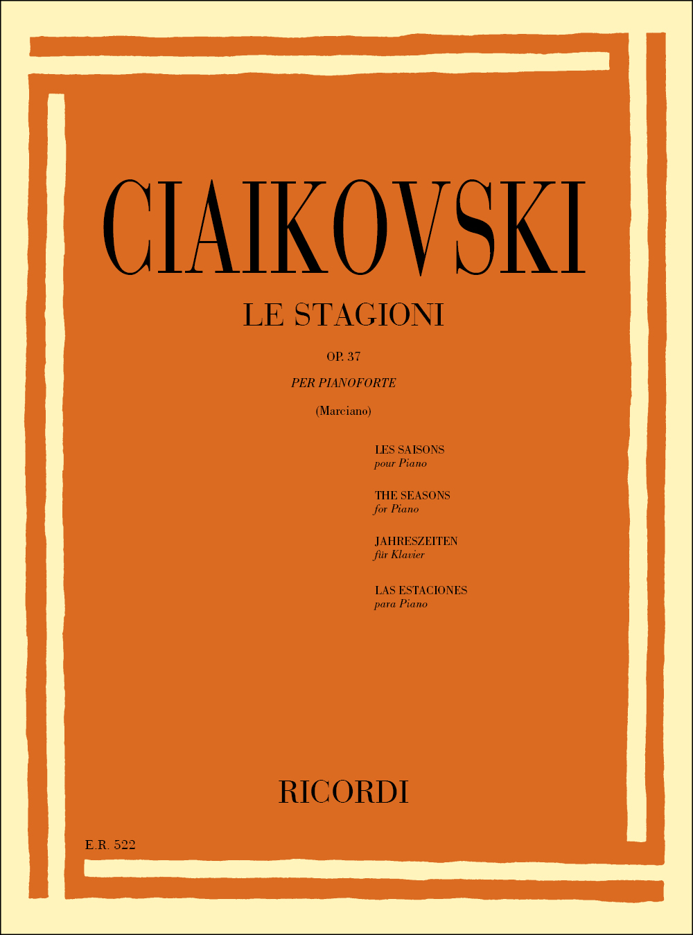 Pyotr Ilyich Tchaikovsky: Le Stagioni Op. 37: Piano
