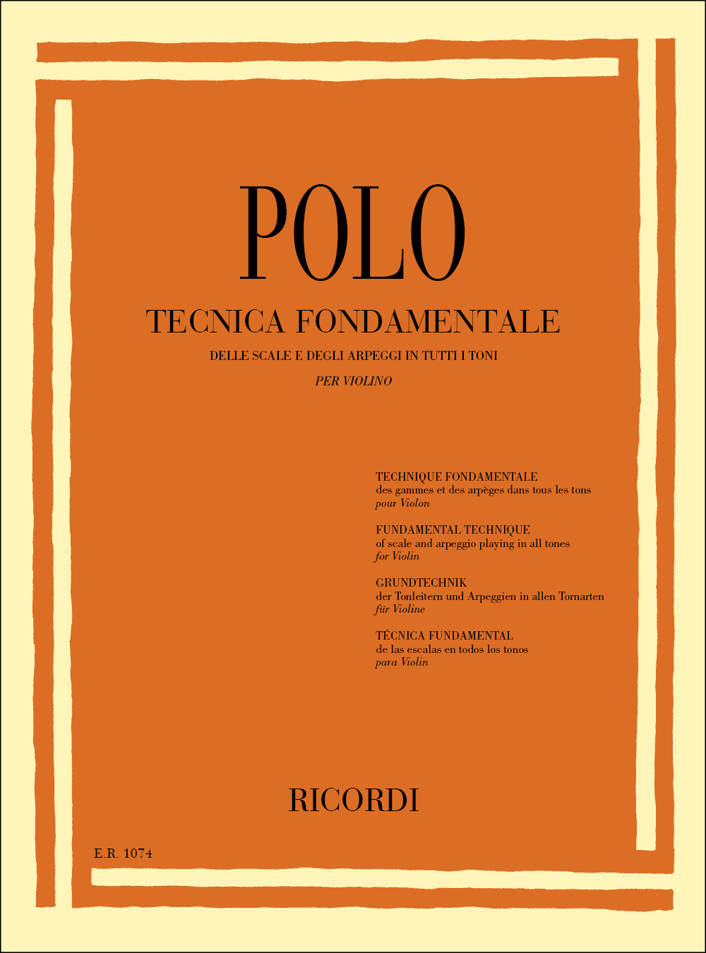 Enrico Polo: Tecnica fondamentale delle scale e degli arpeggi: Violin