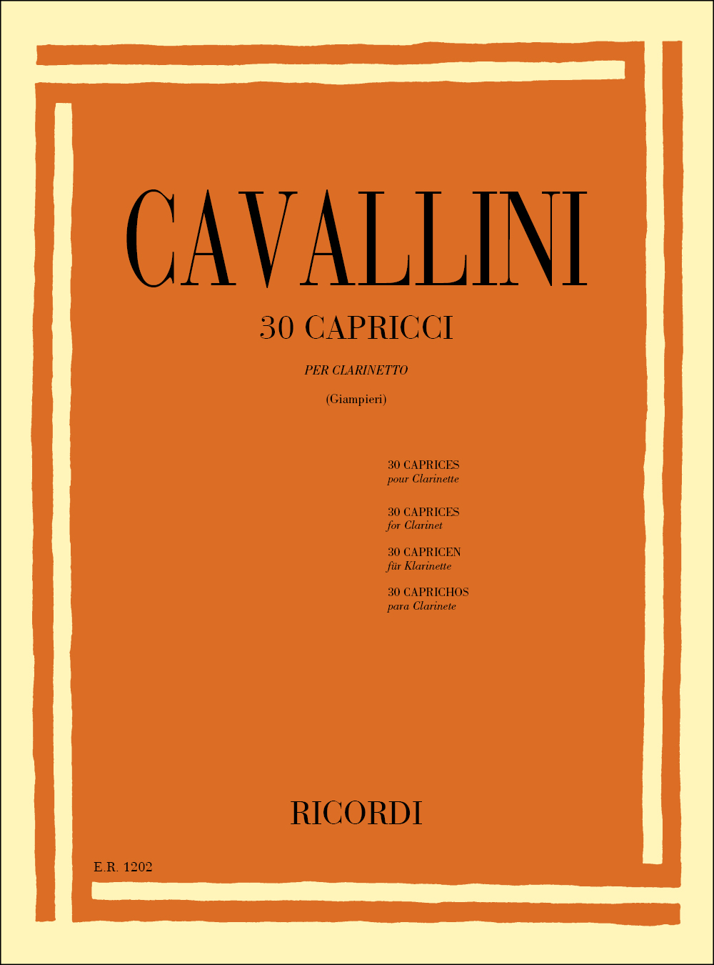 Ernesto Cavallini: 30 Capricci: Clarinet: Instrumental Album