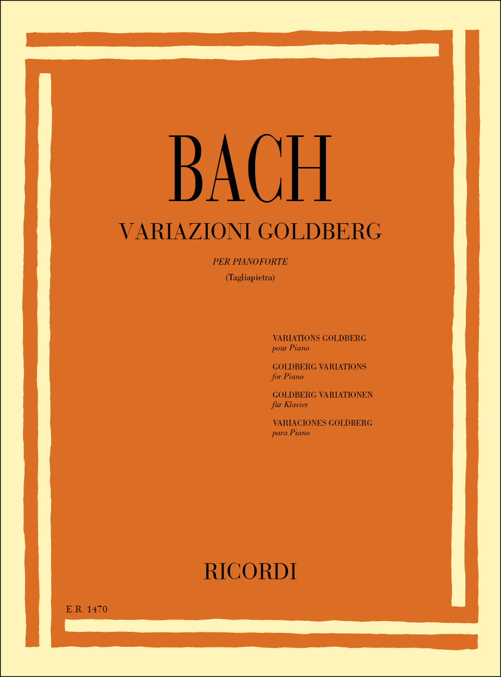 Johann Sebastian Bach: Variazioni Goldberg Bwv 988: Piano