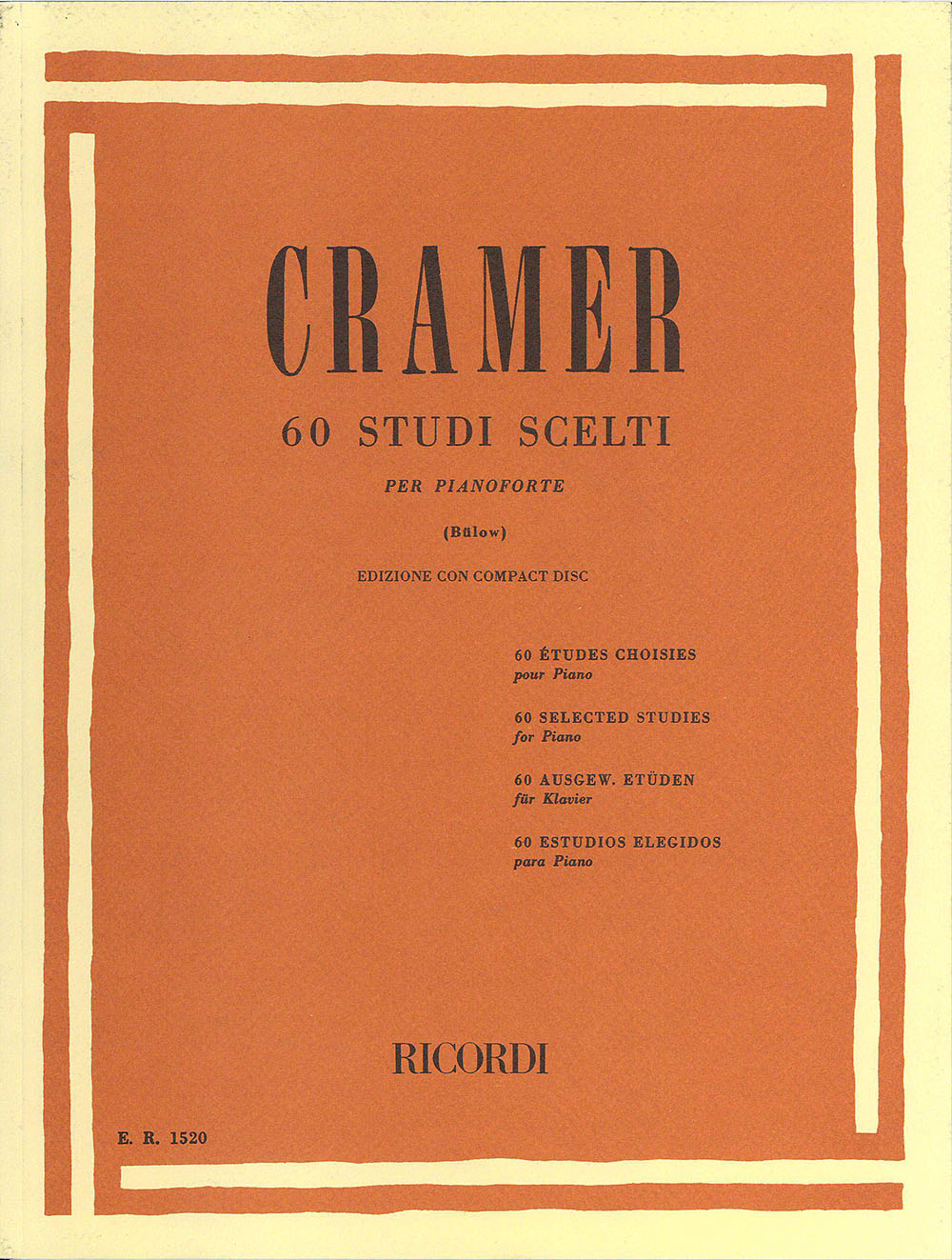 Johann Baptist Cramer: 60 Studi Scelti: Piano