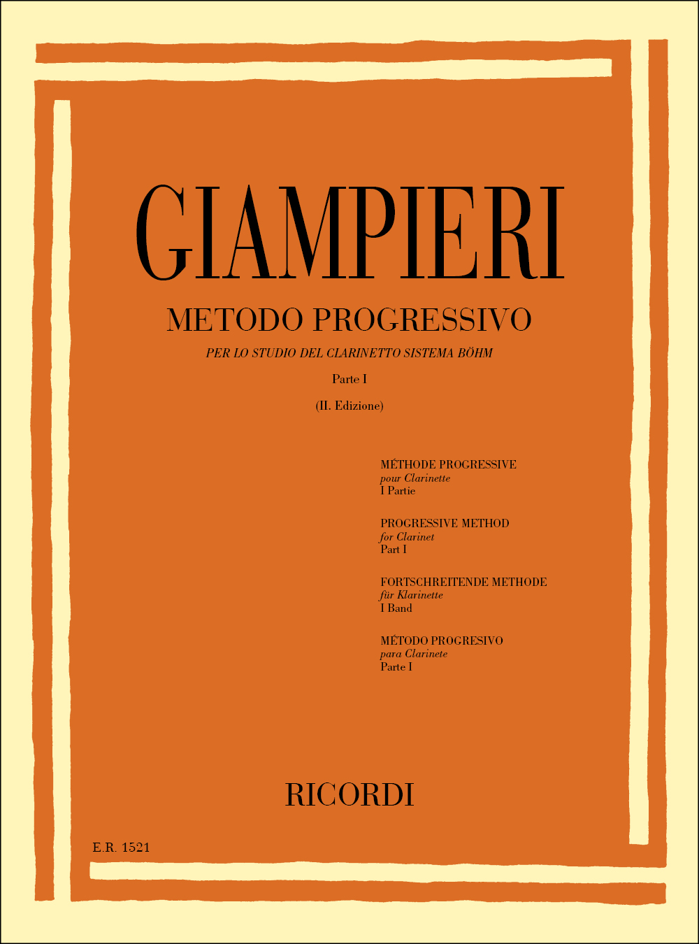 Alamiro Giampieri: Metodo Progressivo Per Lo Studio: Clarinet
