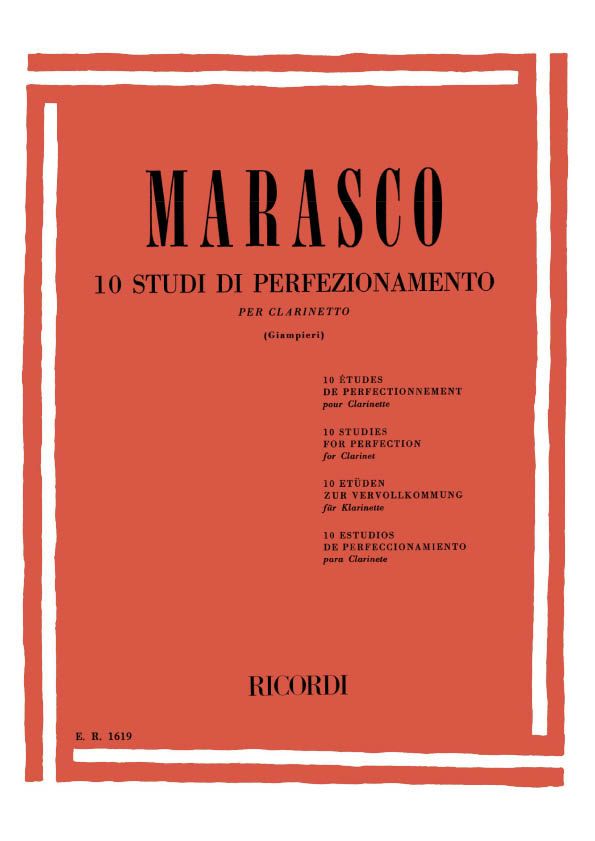 G. Marasco: 10 Studi Di Perfezionamento: Clarinet