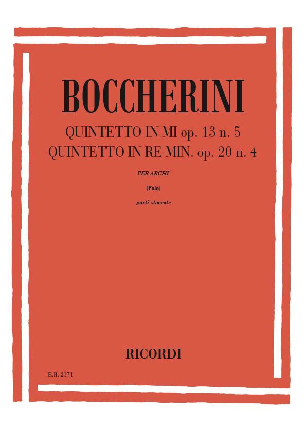 Luigi Boccherini: Quintetti: N. 1 In Mi Op. 13  N. 5 - N. 2: String Quintet