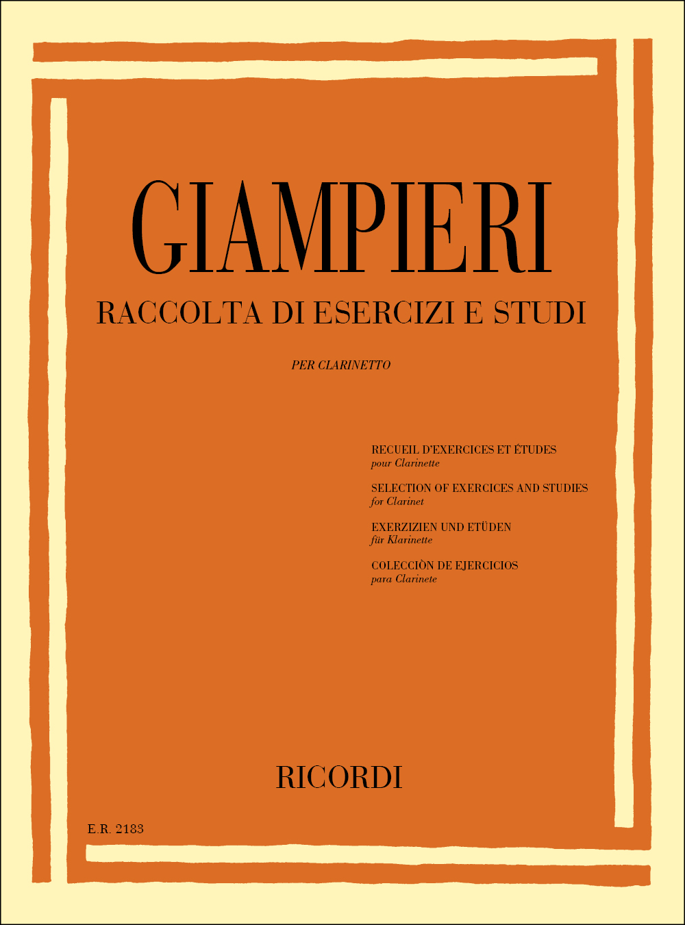 Alamiro Giampieri: Raccolta di Esercizi e Studi: Clarinet