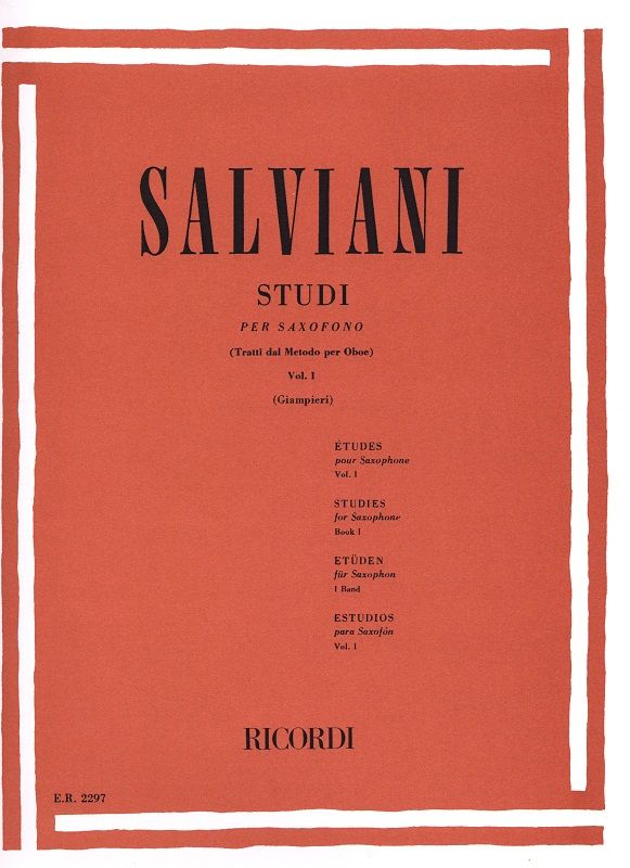 C. Salviani: Studi Per Saxofono (Tratti Dal Metodo Per Oboe): Saxophone