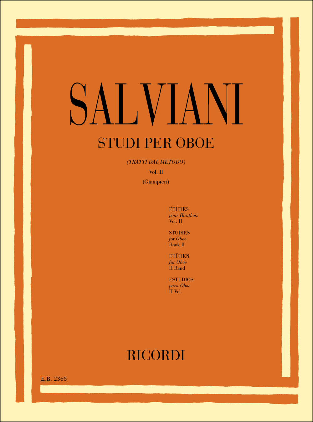 C. Salviani: Studi per oboe Vol. 2: Oboe