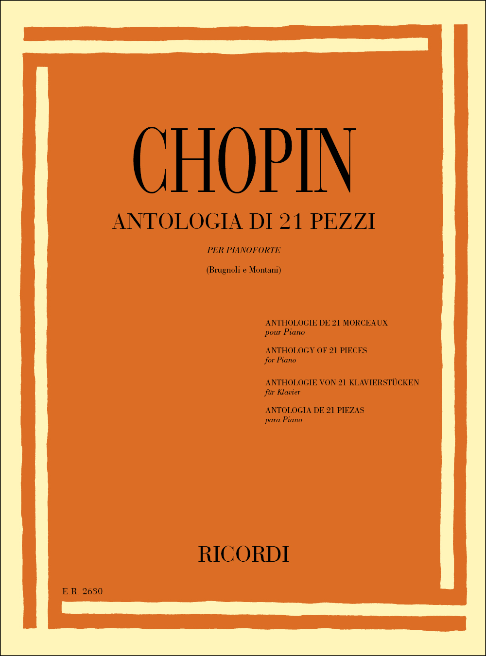 Frdric Chopin: Antologia Di 21 Pezzi: Piano