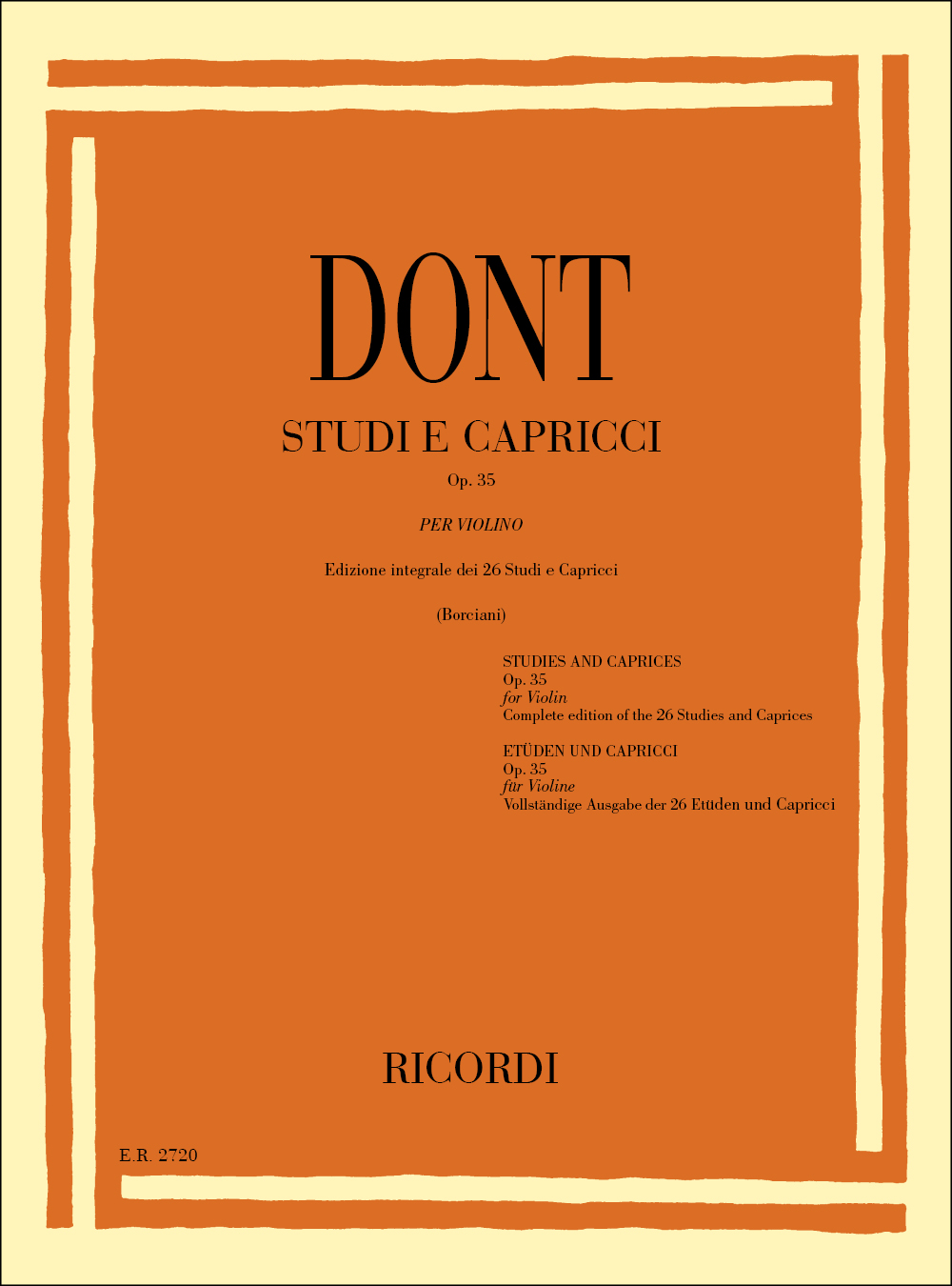 Jakob Dont: Studi E Capricci Op. 35: Violin