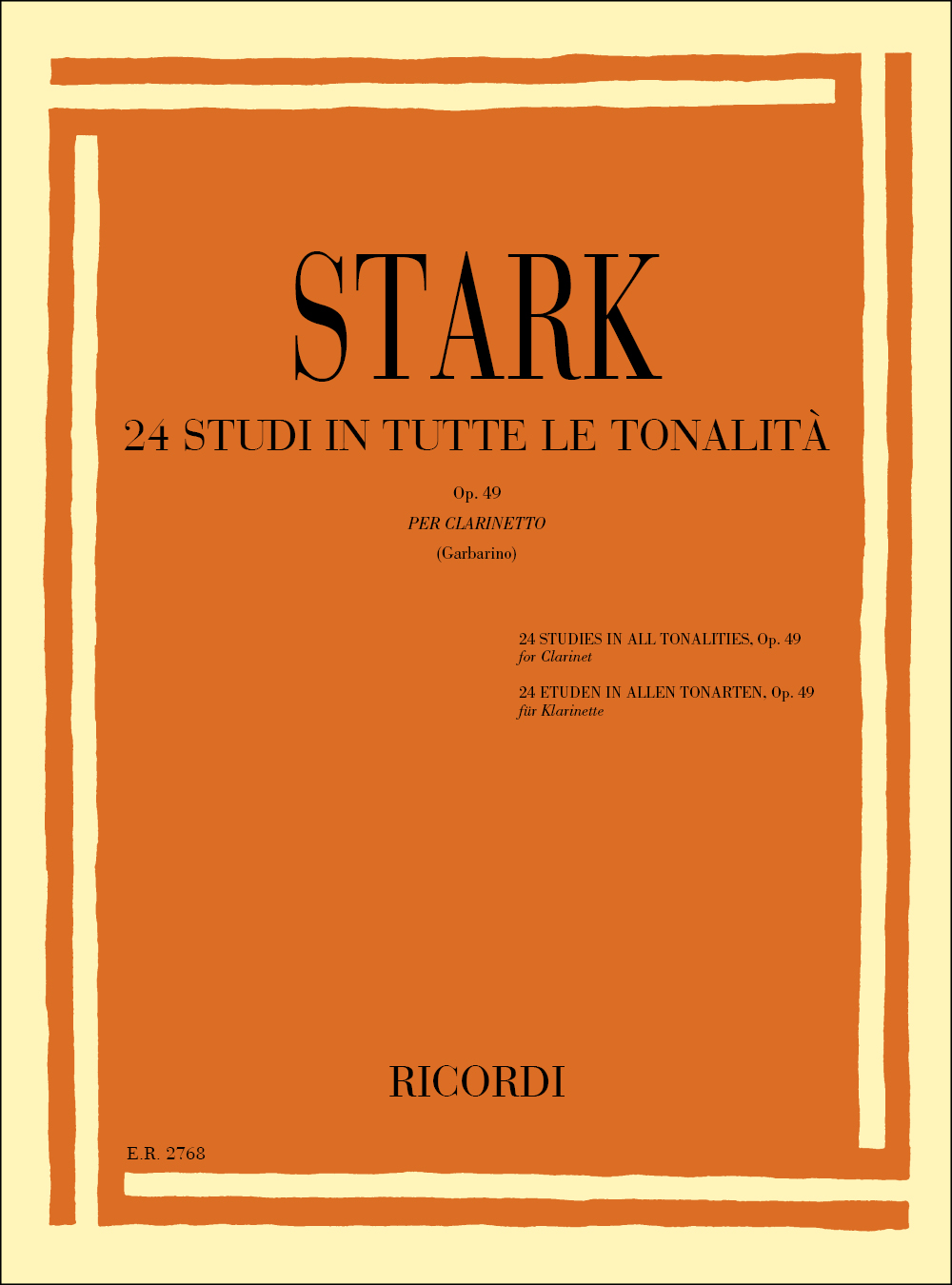 Robert Stark: 24 Studi in tutte le tonalità Op. 49: Clarinet
