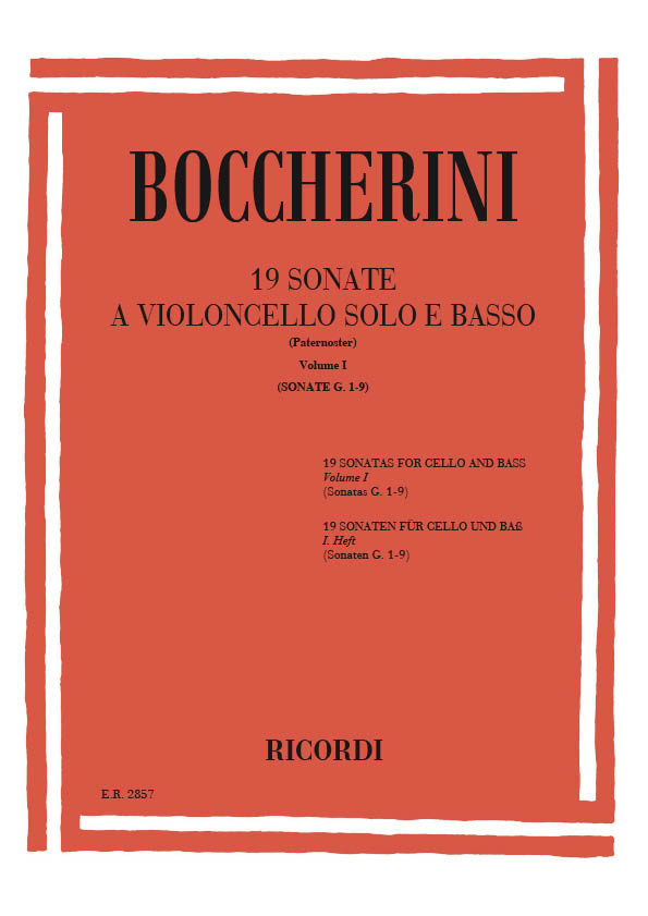 Luigi Boccherini: 19 Sonate G.1 - 9: Cello