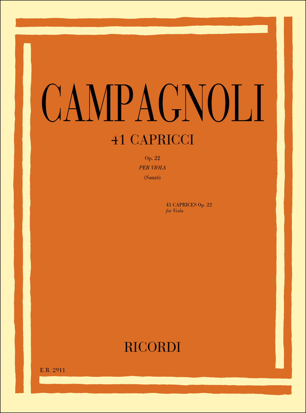 Bartolomeo Campagnoli: 41 Capricci Op. 22: Viola