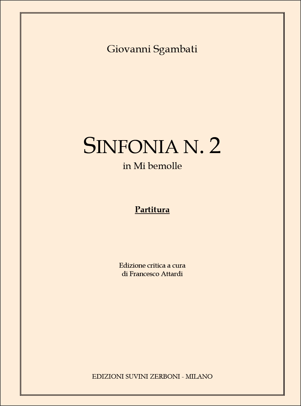Sgambati Giovanni: Sinfonia n. 2 in mi bemolle: Orchestra: Score