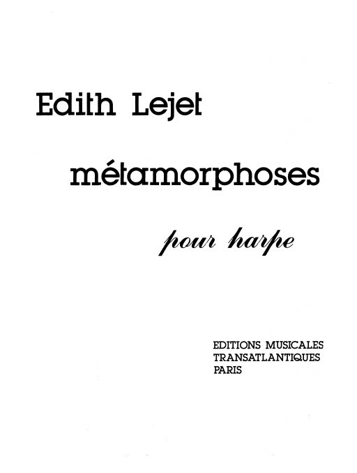 Edith Lejet: Métamorphoses: Harp