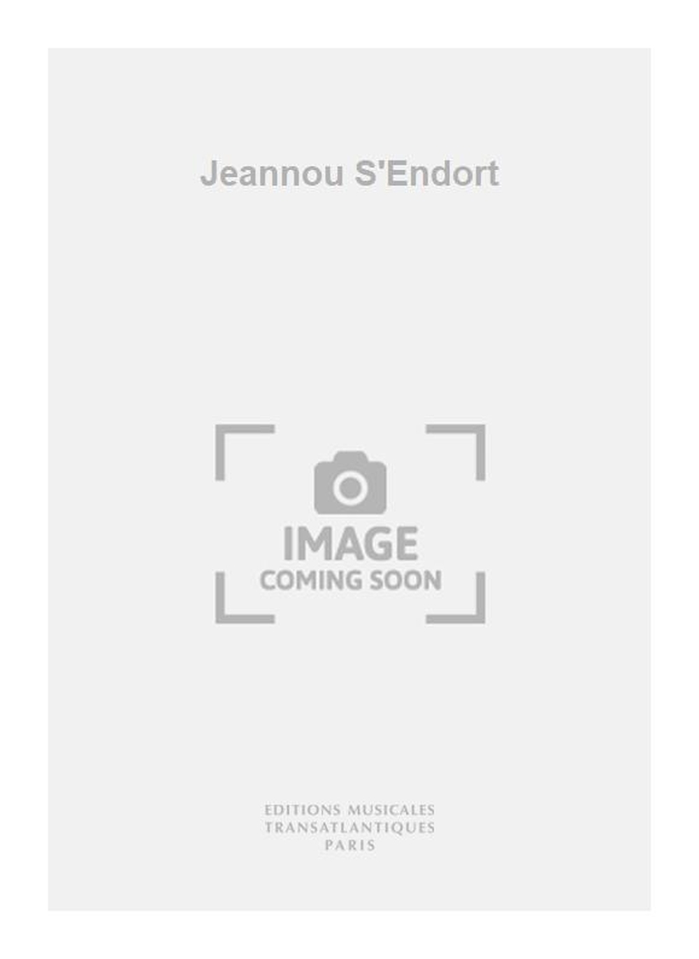 Pierrette Mari: Jeannou S'Endort