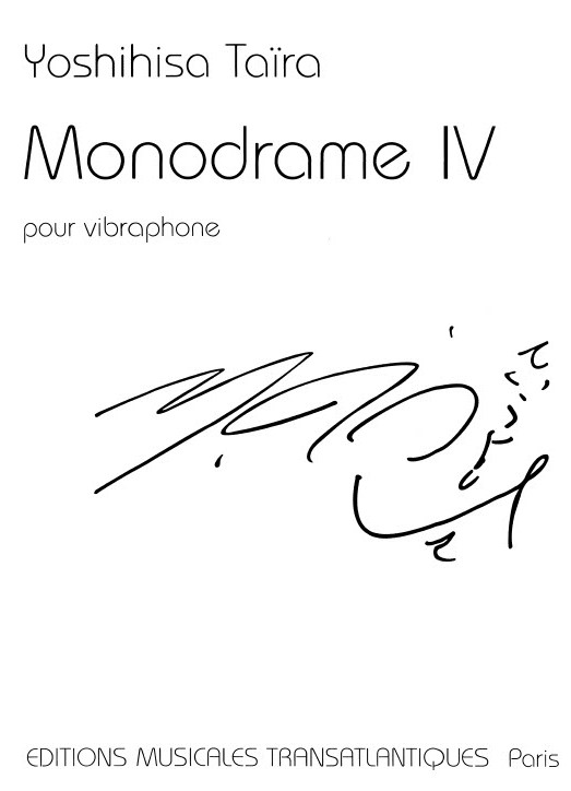 Yoshihisa Tara: Monodrame 4: Vibraphone: Instrumental Work