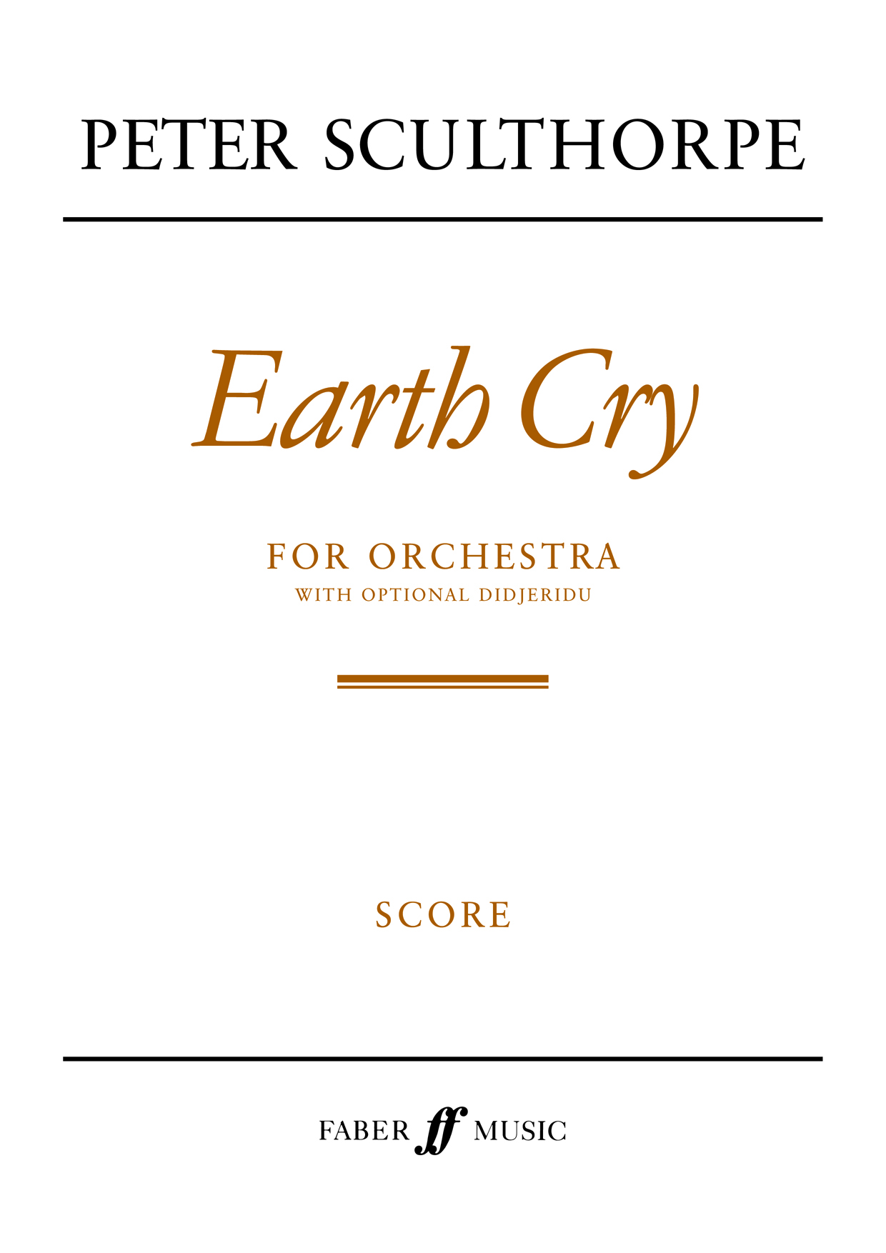Peter Sculthorpe: Earth Cry: Orchestra: Score