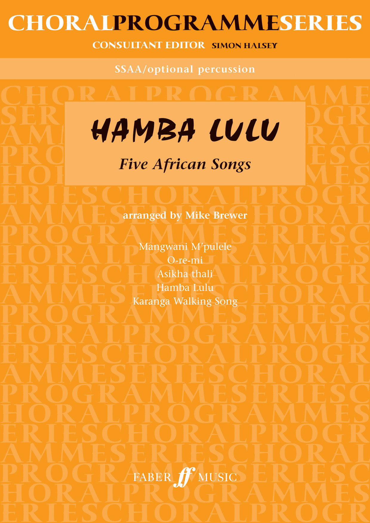 Hamba Lulu. SSAA opt. percussion (CPS): SSAA: Vocal Score
