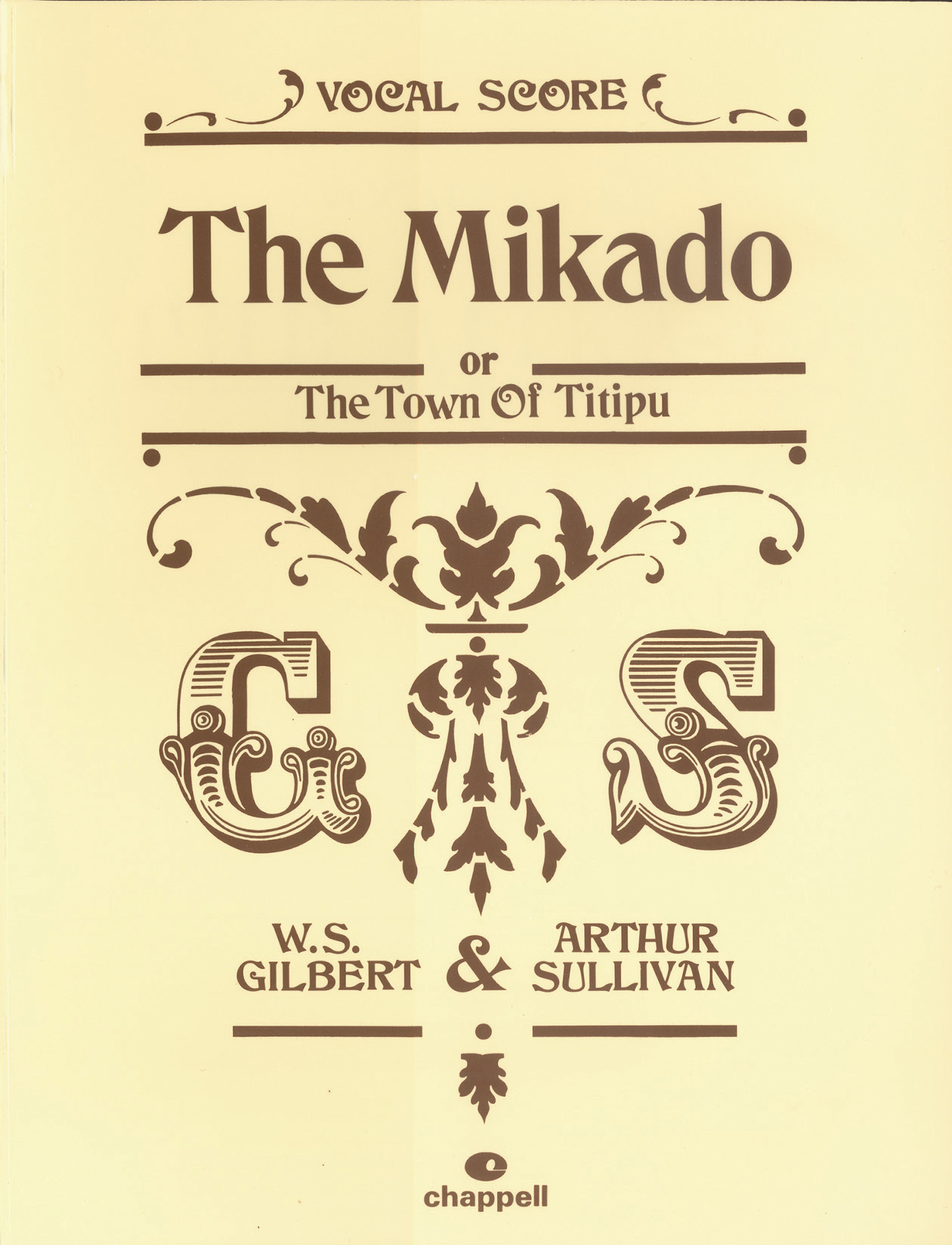 William Schwenck Gilbert Arthur Sullivan: The Mikado: Voice & Piano: Vocal Score