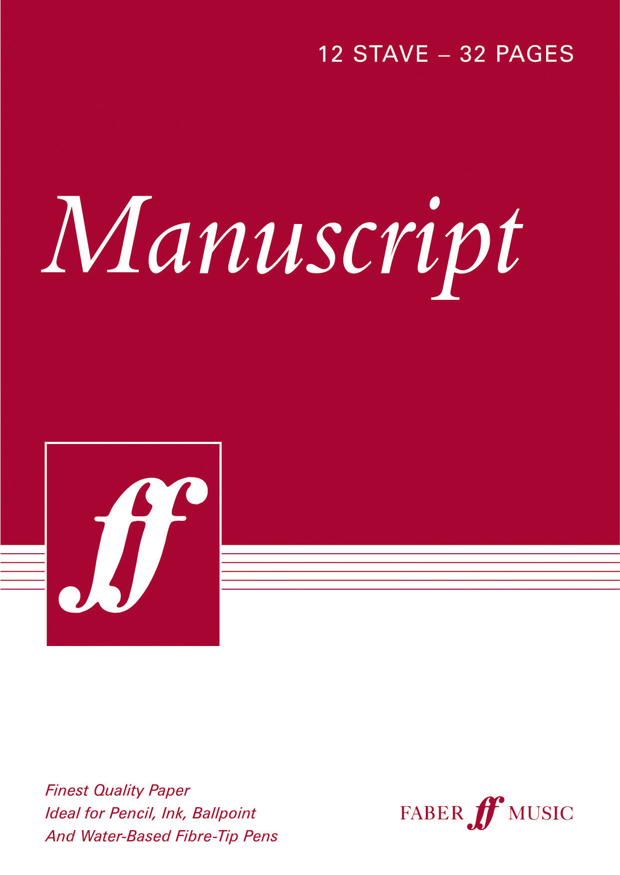 Manuscript A4 12-stave 32 pages (white): Manuscript
