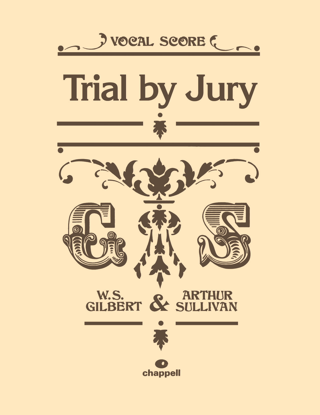 William Schwenck Gilbert Arthur Sullivan: Trial By Jury: Voice & Piano: Vocal
