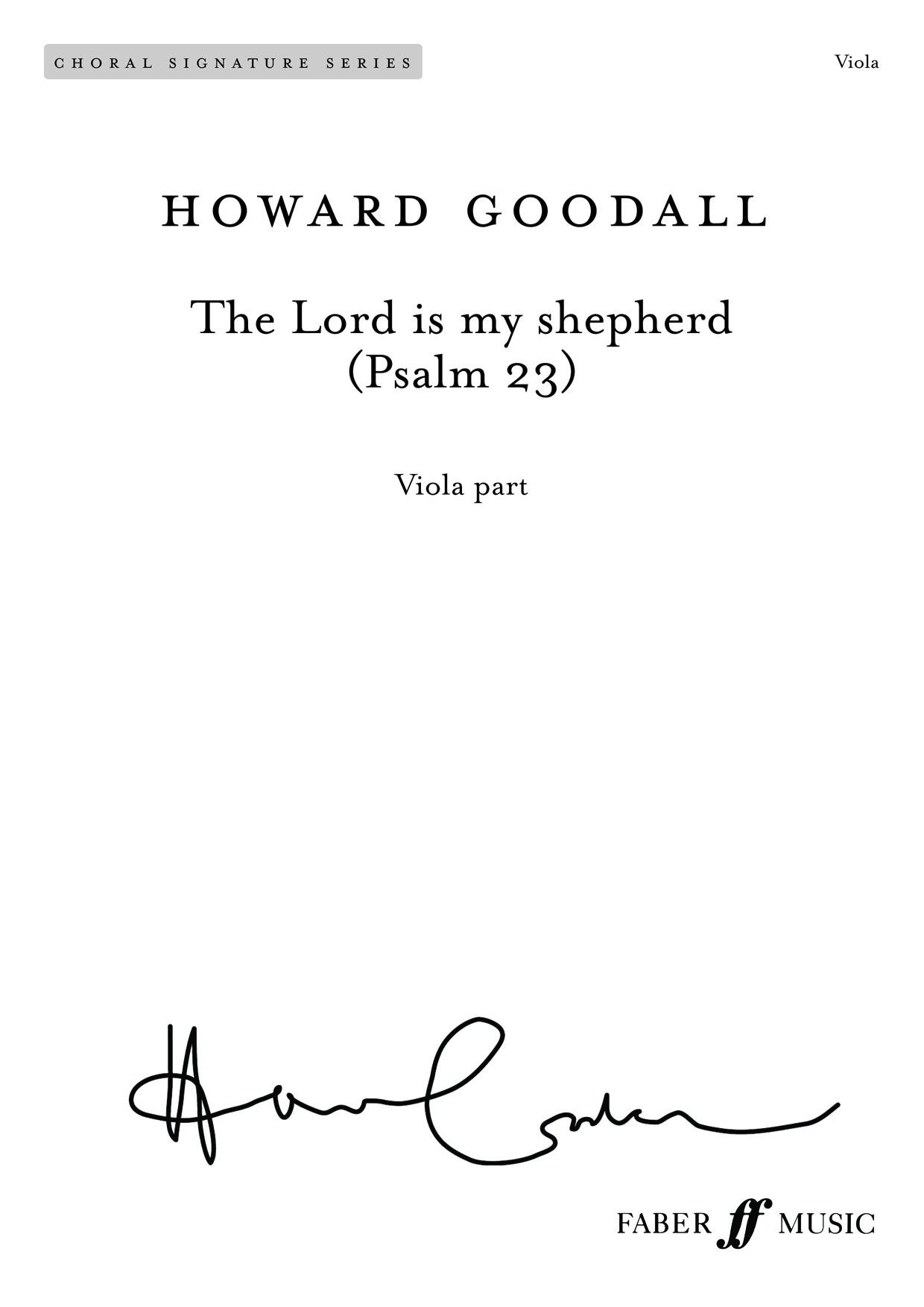 Howard Goodall: Lord is my shepherd: Viola