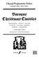 Baroque Christmas Classics.: SATB