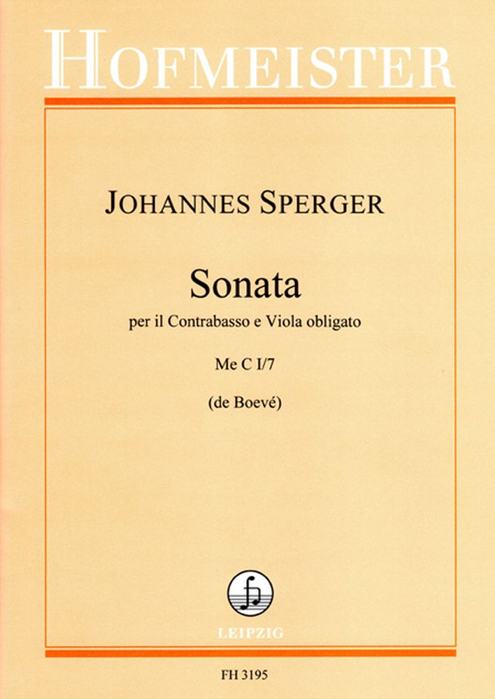 Johannes Sperger: Sonata per il Contrabasso e Viola obligato: Chamber Ensemble:
