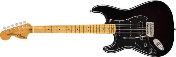 Squier Classic Vibe \'70s Stratocaster HSS MN Black: Electric Guitar