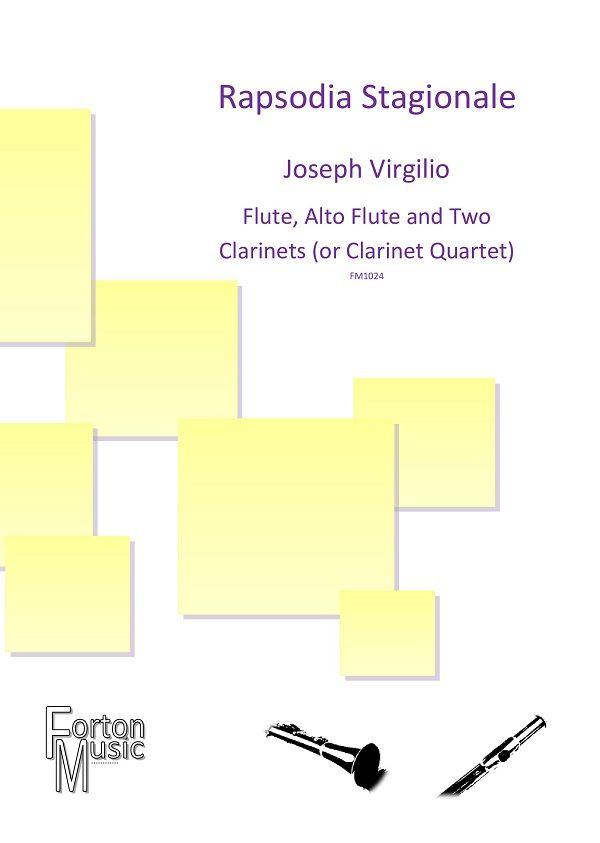 Joseph Virgilio: Rapsodia Stagionale: Clarinet Ensemble: Score & Parts