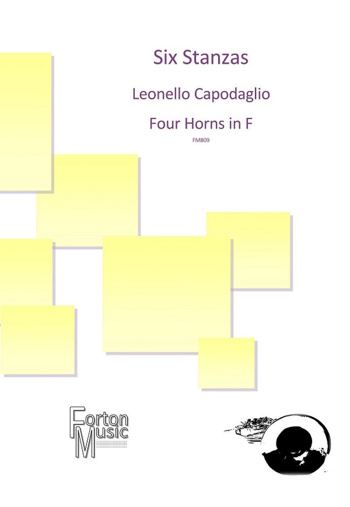 Leonello Capodaglio: Six Stanzas: Horn Ensemble: Score and Parts