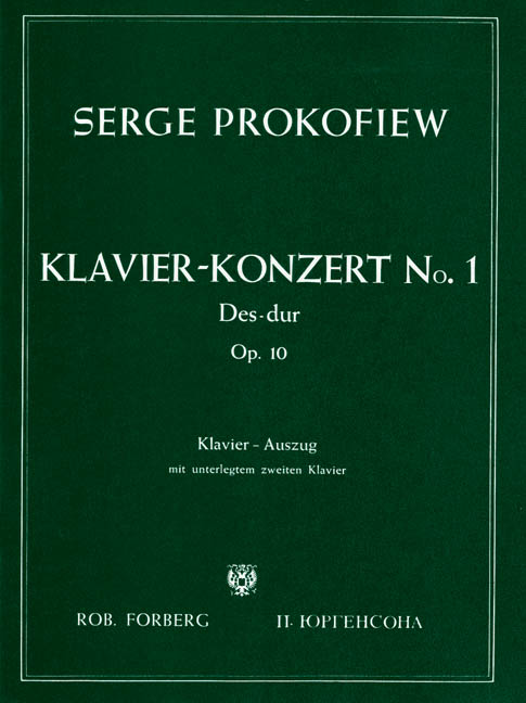 Sergei Prokofiev: Konzert fr Klavier und Orch. Nr.1 Des-Dur  op.10:
