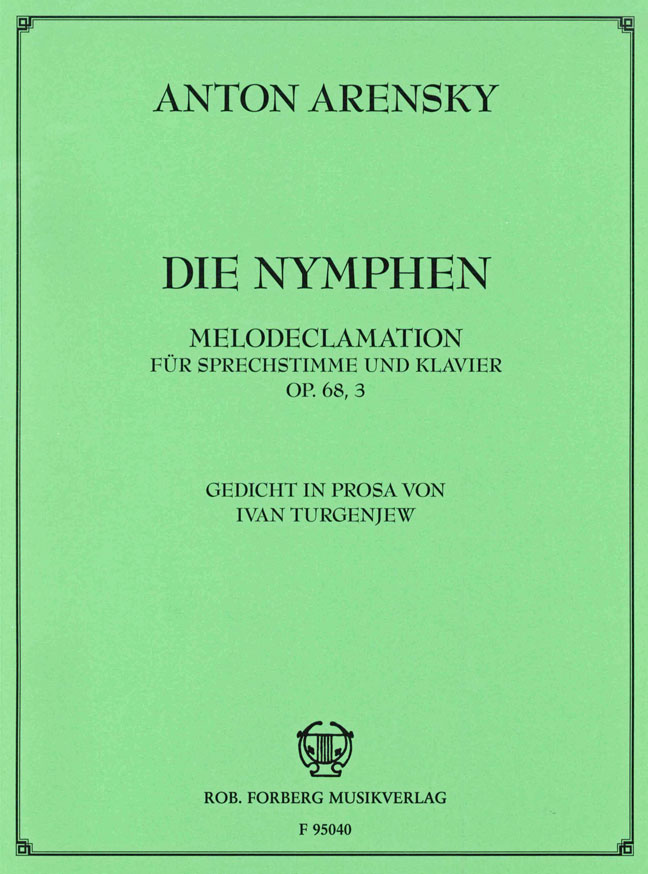 Anton Stepanovich Arensky: Die Nymphen: Vocal Work