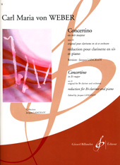 Carl Maria von Weber: Concertino En Mi Bemol Op. 26: Clarinet: Instrumental Work