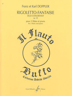 Franz Doppler: Rigoletto Fantaisie Opus 38 Duo Concertant: Flute Duet: Score and