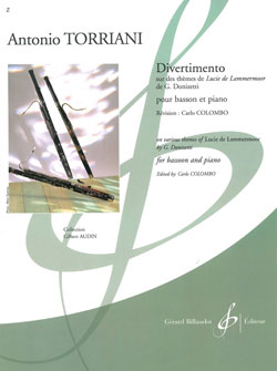 Antonio Torriani: Divertimento Sur Des Themes: Bassoon: Score