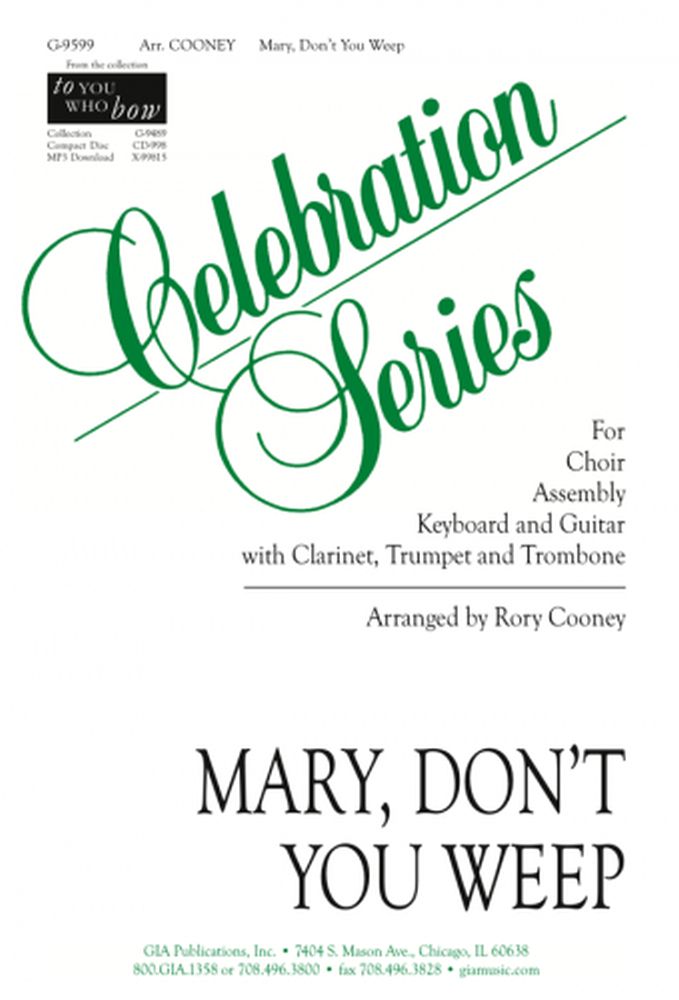 Mary  Don't You Weep: SAB: Vocal Score