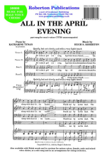 Hugh S. Roberton: All In The April Evening: TTBB: Vocal Score