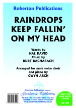 Burt Bacharach Hal David: Raindrops Keep Fallin': TTBB: Vocal Score