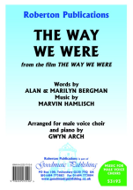 Marvin Hamlisch Alan Bergman: The Way We Were: TTBB: Vocal Album