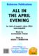 Hugh S. Roberton: All In The April Evening: SSA: Vocal Score