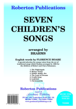 Johannes Brahms: Seven Children's Songs: Unison Voices: Vocal Score