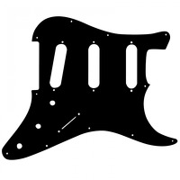 St Scratchplate Black Sp1: Instrument Component