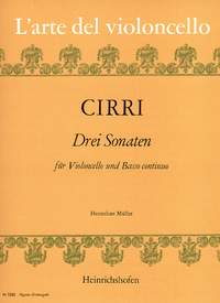 Giovanni Battista Cirri: Drei Sonaten: Cello: Instrumental Work