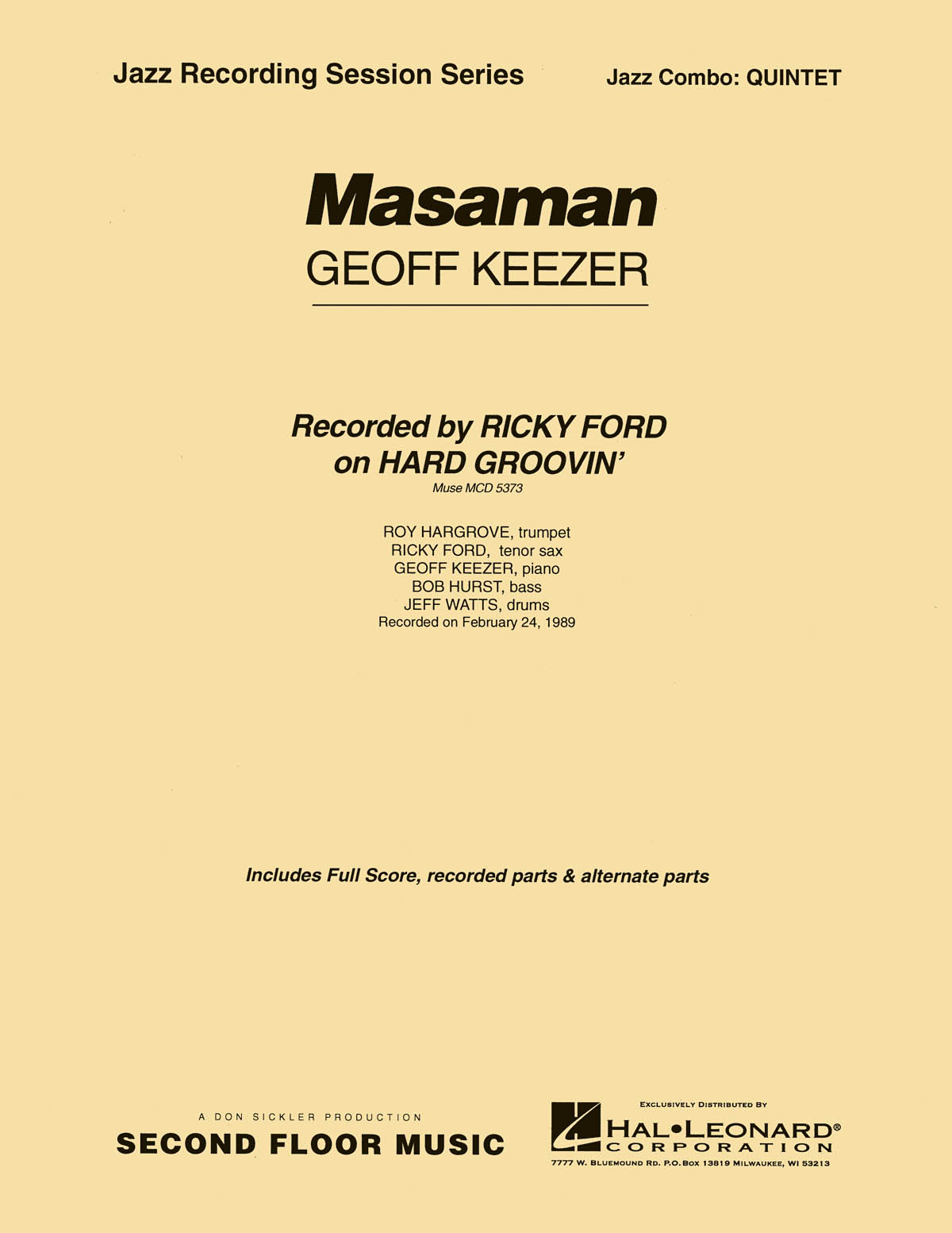 Geoff Keezer: Masaman: Jazz Ensemble: Score