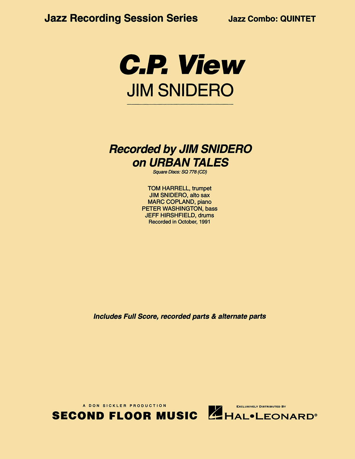 Jim Snidero: C.P. View: Jazz Ensemble: Score